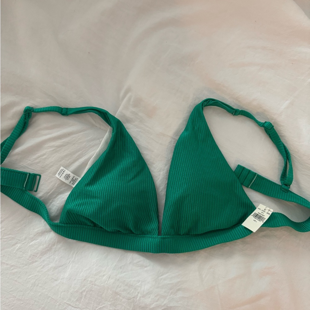 Aerie Green Triangle Bikini Top